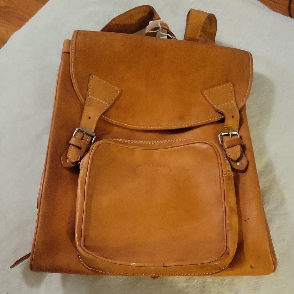 Chaco Leather Backpack in Warm Tan
